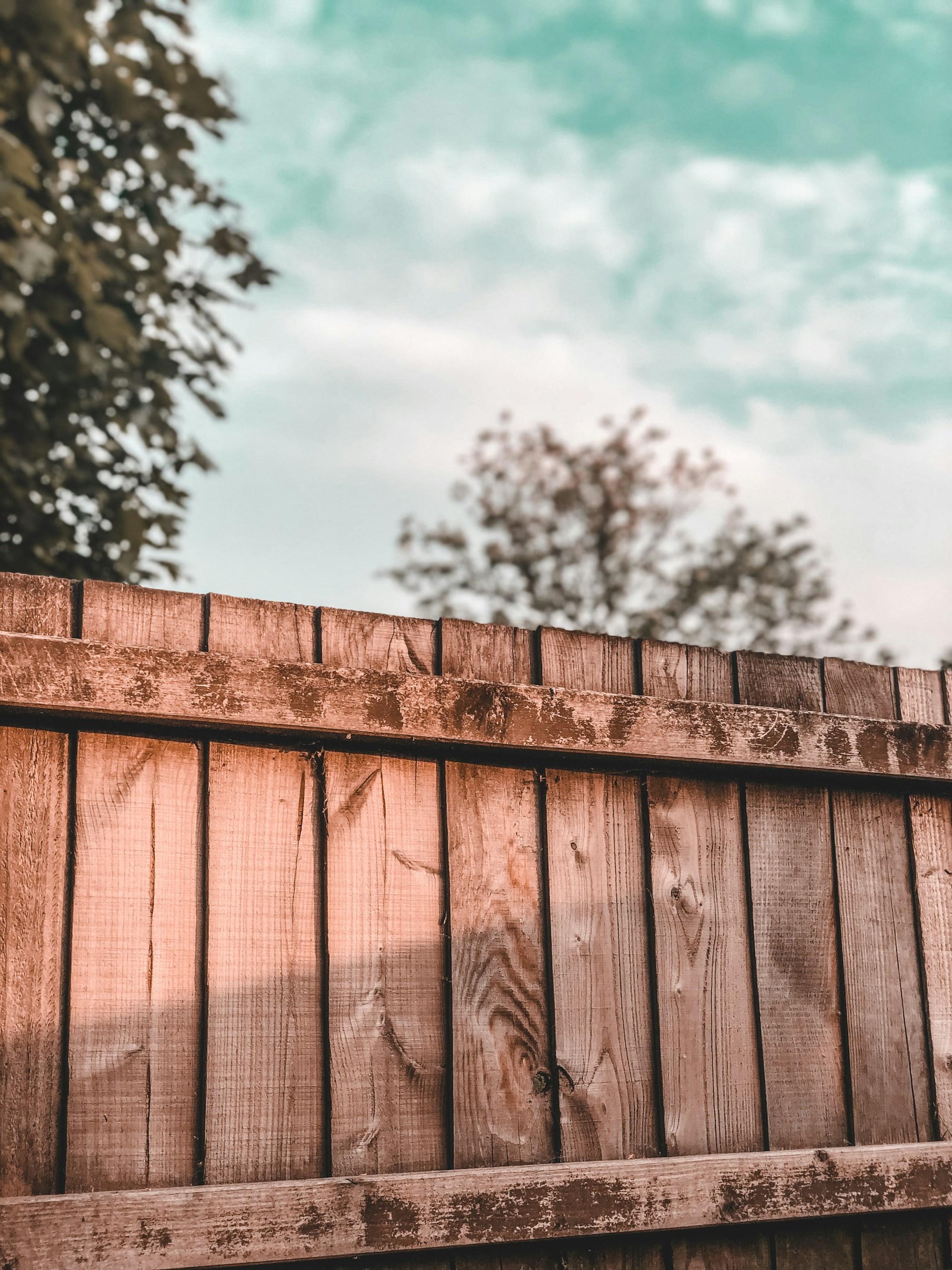 A western red cedar privacy fence